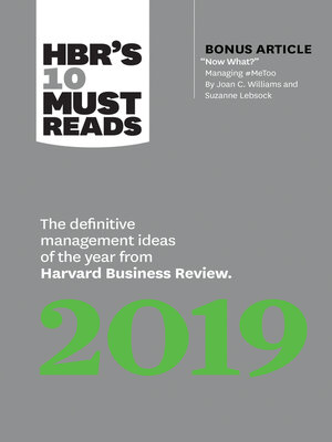 cover image of HBR's 10 Must Reads 2019